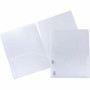 Business Source 78498 Letter Pocket Folder - 8 1/2" x 11" - 60 Sheets Capacity - 2 Pocket(s) - Poly - Clear