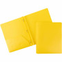 Business Source Letter Portfolio - 8 1/2" x 11" - 50 Sheets Capacity - 3 x Prong Fastener(s) - 2 Pocket(s) - Yellow