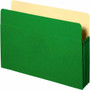 Business Source Letter Recycled File Pocket - 8 1/2" x 11" - 3 1/2" Expansion - Green - 10% Recycled
