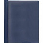 Business Source Letter Report Cover - 1/2" Folder Capacity - 8 1/2" x 11" - 100 Sheets Capacity - 3 x Prong Fastener(s) - Clear, Dark Blue