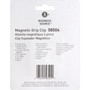 Business Source Magnetic Grip Clips - No. 1 - 1.3" Width - for Paper - Magnetic Backing, Heavy Duty - Silver - (BSN58504)