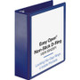 Business Source Navy D-ring Binder - 3" Binder Capacity - Letter - 8 1/2" x 11" Sheet Size - Fastener(s): D-Ring - Pocket(s): 4