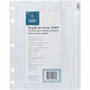 Business Source Punched Economy Binder Pocket - 10" Height x 8" Width - 7 x Holes - Ring Binder - Clear - Plastic - (BSN01607BX)