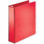 Business Source Red D-ring Binder - 2" Binder Capacity - Letter - 8 1/2" x 11" Sheet Size - Fastener(s): D-Ring - Pocket(s): 4