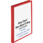 Business Source Red D-ring Binder - 1" Binder Capacity - Fastener(s): D-Ring - Pocket(s): 4 - Polypropylene - Red