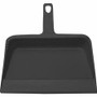 Genuine Joe Heavy-duty Plastic Dust Pan - 12" Wide - Plastic - Black - (GJO02406)