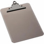 Business Source Spring Clip Plastic Clipboard - 8 1/2" x 11" Sheet Size - Spring Clip - Plastic - Smoke - (BSN01861)