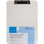 Business Source Flat Clip Clipboard - 9" x 12" Sheet Size - Plastic - Clear - (BSN01869)