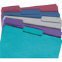 Smead Colored File Folders, 1/3-Cut Tabs: Assorted, Letter Size, 0.75" Expansion, Assorted: Gray/Maroon/Navy/Purple/Teal, 100/Box