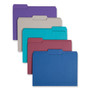 Smead Colored File Folders, 1/3-Cut Tabs: Assorted, Letter Size, 0.75" Expansion, Assorted: Gray/Maroon/Navy/Purple/Teal, 100/Box