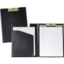 Cardinal 252 610 Letter Pad Folio - 8 1/2" x 11" - 100 Sheets Capacity - 1 Inside Front Pocket(s) - Vinyl, Polyvinyl Chloride (PVC) - Black