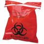 CareTek Stick-On Biohazard Infectious Waste Bags - 10" Length x 9" Width x 2 mil (51 Micron) Thickness - Red