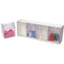 Deflecto Tilt Bin Interlocking Multi-Bin Storage Organizer - 4 Compartment(s) - Desktop - White