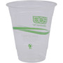 Eco-Products 12 oz GreenStripe Cold Cups - 12 fl oz - Clear, Green - Polylactic Acid (PLA) - Cold Drink