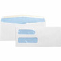 Business Source No. 10 Double-Window Invoice Envelopes - Double Window - #10 - 9 1/2" Width x 4 1/8" Length - 24 lb - Gummed