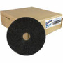 Genuine Joe Black Floor Stripping Pad - 17" Diameter x 1" Thickness - Stripping, Floor - 175 rpm to 350 rpm Speed Supported - Resilient, Heavy Duty, Flexible, Dirt Remover, Long Lasting, Abrasive, Rotate - Fiber, Resin