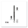 uniball AIR Porous Gel Pen, Stick, Medium 0.7 mm, Black Ink, Black Barrel, 3/Pack