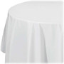 Genuine Joe Plastic Round Tablecovers - 84" Diameter - Plastic - White - 6/Pack