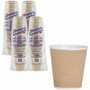 Genuine Joe 10 oz Rippled Hot Cups - 10 fl oz - Brown - Hot Drink, Beverage - 25/Pack - (GJO11256CT)