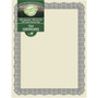Geographics Award Certificates, 8.5 x 11, Natural with Silver Braided Border. 15/Pack