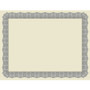Geographics Award Certificates, 8.5 x 11, Natural with Silver Braided Border. 15/Pack