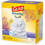 Glad ForceFlex Tall Kitchen Drawstring Trash Bags, 13 gal, Gain Lavender with Febreze Freshness, 10.18 x 9.81, White, 110/Box