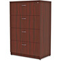 Lorell Essentials Series 4-Drawer Lateral File - x 1" Thickness Top, 54.8" Height x 35.5" Width x 22" Depth - 4 x File Drawer(s) - Finish: Mahogany Laminate