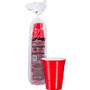 Solo 16 oz Plastic Cold Party Cups - 16 fl oz - Red - Plastic, Polystyrene - Cold Drink, Party