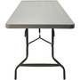 Iceberg IndestrucTable Commercial Folding Table, Rectangular, 96" x 30" x 29", Charcoal Top, Charcoal Base/Legs (ICE65537) View Product Image