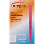 Integra Pen Style Fluorescent Highlighters - Chisel Marker Point - Fluorescent Pink Ink