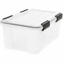 IRIS WeatherTight Heavy-duty Storage Tote - Internal Dimensions: 14.75" Length x 9.63" Width x 7" Height - External Dimensions: 17.5" Length x 11.8" Depth x 7.9" Height - 25 lb - 4.75 gal - Heavy Duty