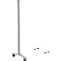 Lorell Adaptable Panel Legs for 50"H Configuration - 18.75" Width x 2" Depth x 48.37" Height - Aluminum - Silver