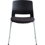 Lorell Arctic Series Stack Chairs - Black Seat Color - Foam, Fabric Seat Material - Black Back Color - Four-legged Base