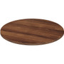 Lorell Chateau Series Round Conference Tabletop - x 1.4" Thickness x 42" Diameter - Reeded Edge - Finish: Walnut Laminate