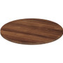 Lorell Chateau Series Round Conference Tabletop - x 1.4" Thickness x 48" Diameter - Reeded Edge - Finish: Walnut Laminate