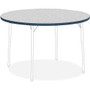 Lorell Classroom Activity Tabletop - Gray Nebula Round, High Pressure Laminate (HPL) Top - 1.13" Table Top Thickness x 48" Table Top Diameter - Classroom - Assembly Required - (LLR99922)