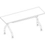 Lorell Flip Top Training Table - Rectangle Top - Four Leg Base - 4 Legs - 72" Table Top Width x 23.50" Table Top Depth - 29.50" Height x 70.88" Width x 23.63" Depth - (LLR60734)