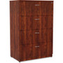 Lorell Essentials Series 4-Drawer Lateral File - x 1" Thickness Top, 54.8" Height x 35.5" Width x 22" Depth - 4 x File Drawer(s) - Finish: Cherry Laminate