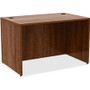 Lorell Essentials Series Rectangular Desk Shell - 29.5" Height x 48" Width x 30" Depth - Material: Metal - Finish: Walnut, Laminate