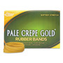 Alliance Pale Crepe Gold Rubber Bands, Size 117B, 0.06" Gauge, Golden Crepe, 1 lb Box, 300/Box