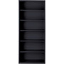 Lorell Fortress Series Bookcase - 34.5" Width x 13" Depth x 82" Height - 6 x Shelf(ves) - Black - Powder Coated - Steel