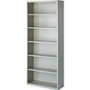 Lorell Fortress Series Bookcase - 34.5" Width x 13" Depth x 82" Height - 6 x Shelf(ves) - Light Gray - Powder Coated - Steel