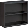 Lorell Fortress Series Bookcase - 30" Height x 34.5" Width x 12.6" Depth - 2 Shelve(s) - Material: Steel - Finish: Charcoal, Powder Coated - Adjustable Shelf, Welded, Durable