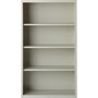 Lorell Fortress Series Bookcase - 34.5" Width x 13" Depth x 60" Height - 4 x Shelf(ves) - Light Gray - Powder Coated - Steel