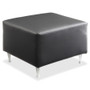 Lorell Fuze Modular Series Black Leather Guest Seating (LLR86920) View Product Image