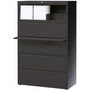 Lorell Fortress Series Lateral File w/Roll-out Posting Shelf - 42" Width x 18.6" Depth x 67.7" Height - 5 x Drawer(s) - Legal, Letter, A4 - Lateral - Rust Proof, Leveling Glide, Interlocking
