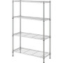 Lorell Light-Duty Wire Shelving - 4 Tier(s) - 54" Height x 36" Width x 14" Depth - Floor - Sturdy - Epoxy