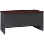 Lorell Mahogany Laminate/Charcoal Modular Desk Series Pedestal Desk - 2-Drawer (LLR79142) View Product Image