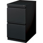 Lorell 23" File/File Mobile File Cabinet with Full-Width Pull - 15" Width x 22.9" Depth x 27.7" Height - Letter - Vertical - Recessed Handle, Ball-bearing Suspension, Security Lock - Black