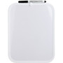 Lorell Personal Whiteboard - 11" (0.9 ft) Width x 8.5" (0.7 ft) Height - White Melamine Surface - White Plastic Frame - Rectangle